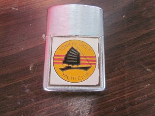 Tonkin Gulf Yacht Club Vietnam War Cigarette Lighter Rare Vintage Old Military