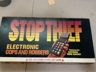 Vintage 1979 Stop Thief Electronic Cops And Robbers Board Game Parker Brothers