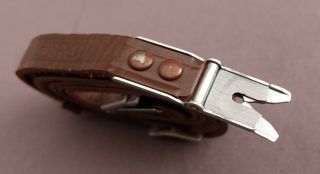 Vintage Rolleiflex leather neck strap in 3