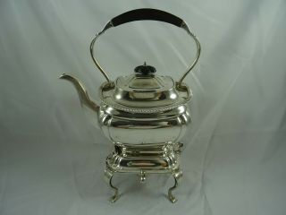 Smart Solid Silver Kettle On Stand,  1907,  1275gm