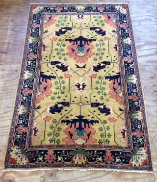 Antique Style Romanian Handmade Wool Rug Carpet Shabby Chic,  Size:8 By 5.  2ft