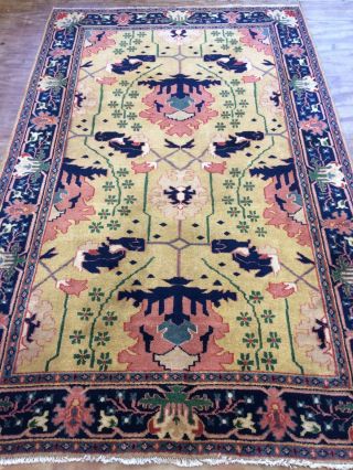 Antique Style Romanian Handmade Wool Rug Carpet Shabby Chic,  Size:8 By 5.  2Ft 2