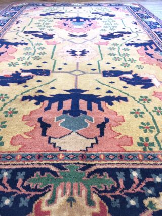 Antique Style Romanian Handmade Wool Rug Carpet Shabby Chic,  Size:8 By 5.  2Ft 3