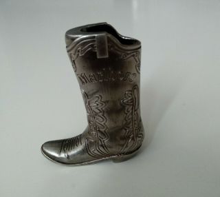 Marlboro cowboy boot metal lighter case - rare & collectible 2