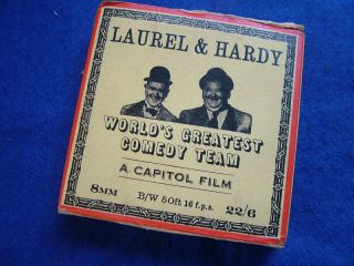 Vintage Laurel & Hardy 8mm Film.  Lh31 " The Wrong Way To Build A House " Capitol