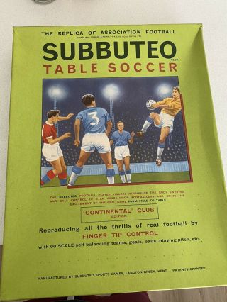 Vintage Subbuteo Table Football Set - Continental Club Edition.