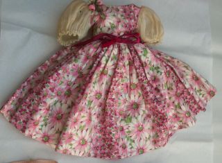 Vintage Madame Alexander Cissy Rare Daisy Print Dress Slip Hose 2