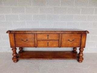 South Cone Rustic Spanish Revival Style Console Table 72 " W