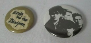 Echo And The Bunnymen Vintage 2 X 1980s Us Badges Pin Buttons Punk Wave