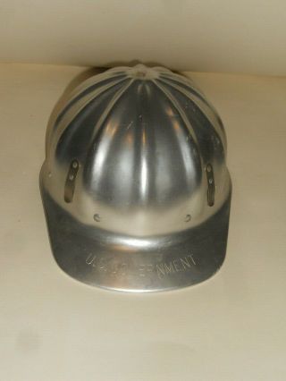 Vintage Fibre Metal Superlite Hardhat Helmet Aluminum The U.  S Government