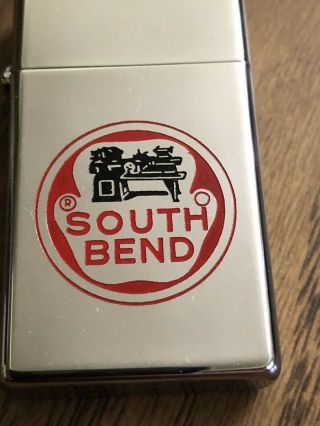 Vintage 1966 Zippo Slim Lighter - South Bend Lathe Company 2