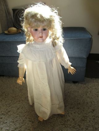 Antique Cotton Doll Dress 20 " Bertha For Antique French Or Germany Early Doll