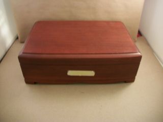 Vintage Diamond Crown Humidor Box Crafted By Reed & Barton