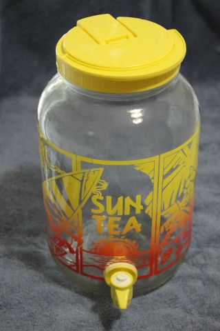 Vintage Anchor Hocking Sun Tea Jar Retro 