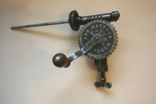 Vintage Swedish Weaving Bobbin Winder Mattson Mora Sweden Patent