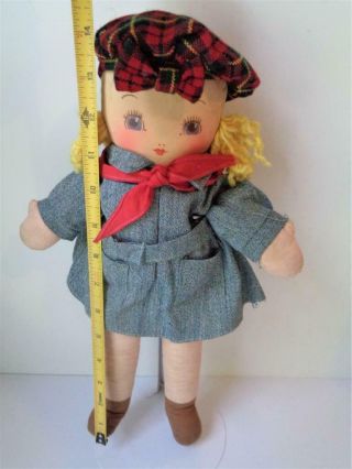Vintage 1930s - 40s Girl Scout Guide Brownie Doll CLOTH Georgene Averill Mollyes 2