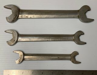 Blue - Point Supreme (snap - On),  Set Of 3 Open - End Ratchet Wrenches,  Vintage
