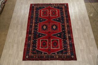 Tribal Geometric Lori Oriental Hand - Knotted Area Rug Wool Home Decor Carpet 7x10 2