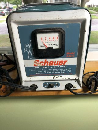 Vintage Schauer B4612 Battery Charger 6 Volt & 12 Volt
