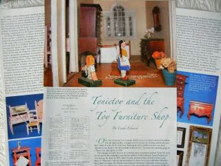 6p History Article - Antique Tynietoy Dollhouse Furniture Shop Leclerc & Dolls