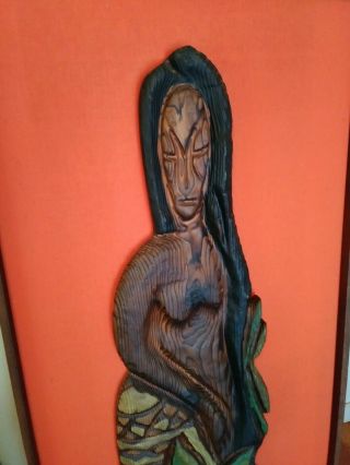 Witco vintage mid century 3D Tiki wall art sculpture 3