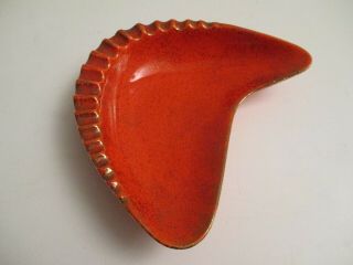 Midcentury Eames Atomic Ranch Era California Pottery Ceramic Boomerang Ashtray