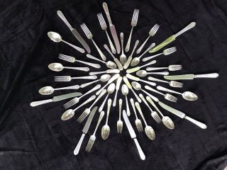 Maintenon (sterling,  1933) By International Silver.  8 Complete Place Settings.