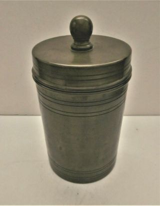 Bradley & Hubbard Arts And Crafts Brass Cylinder Tobacco Jar/humidor - 7 "