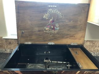 antique disc music box The Britannia By Barnett Henry Abrahams 2