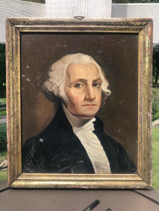 Antique Folk Painting Of George Washington by William Mathew Prior 3