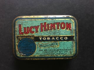 Tobacco Tin Lucky Hinton 2 Oz Net,  Melbourne