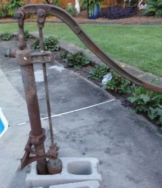 Antique Vintage Cast Iron Water Hand Pump,  Yard Art,  Not,  No Base