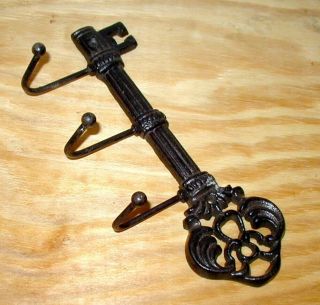 Cast Iron Key Hooks,  " Skeleton Key " Shaped,  Wall Mounted Key Holder Rack