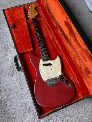 1966 Fender Musicmaster Ii Dakota Red All Vintage Guitar W/ohsc