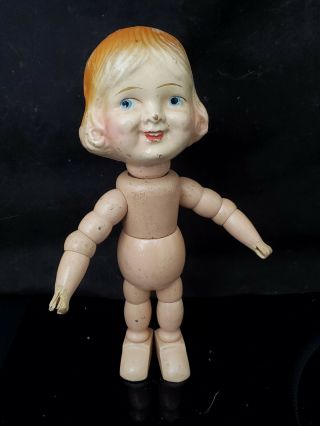 Antique 1929 Joseph Kallus " Margie " Compo And Wood Jointed Doll By Cameo