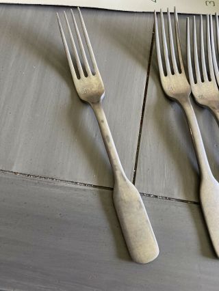 1 Fortessa Ashton Antiqued Flatware 18/10 Stainless Steel Dinner Fork 5 Ava