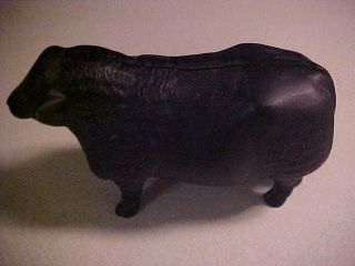 Cast Iron Angus Bull Piggy Bank - Vintage
