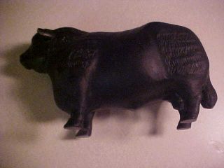 Cast Iron Angus Bull piggy bank - Vintage 2