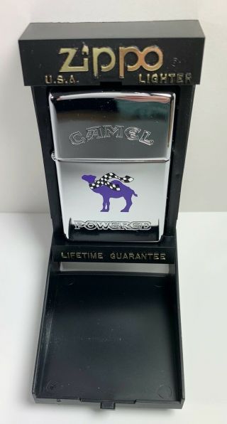 Vintage Zippo Camel Lighter 1997 Camel Powered Racing Never Fired Nascar