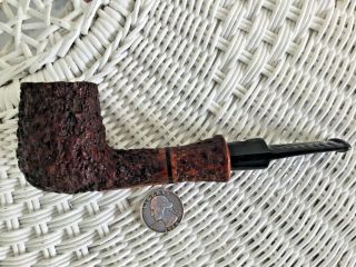 Vtg Fatte Amano Di Mauro Estate Import Briar Smoking Pipe Hand - Carved Italy Arme