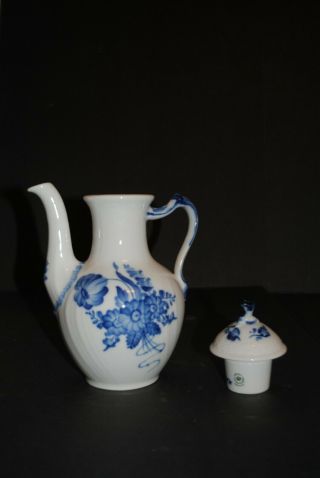 Vintage Royal Copenhagen Blue Flowers Weave Coffee Pot With Lid - Set 10/1517