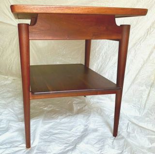 Jens Risom Design,  Inc.  T - 490 Floating Top Table End Table With Shelf Restored
