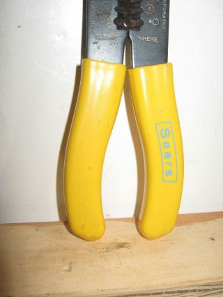 Vintage Sears Wire Stripper,  Crimper,  Cutter Tool by AMP INC - 7 1/2 
