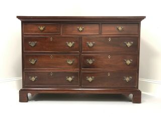 Craftique Solid Mahogany Chippendale Style Nine Drawer Dresser