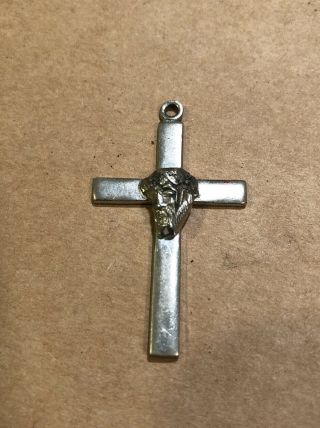 Zl Vintage Ppc Sterling Silver Crucifix Cross Pendant Jesus Christ Necklace