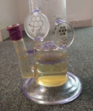 Purple,  Glass,  Water Pipe,  Bong,  Smoke,  Honeycomb,  Perculator