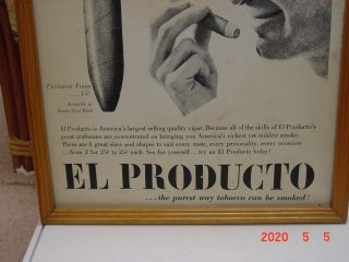 Vintage EL PRODUCTO Sign Cigar Store Door Advertising 3
