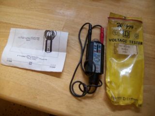 Vintage Square D " Wiggy " Voltage Tester Class 5008b Vt - 1 Ac Dc With Paper Work