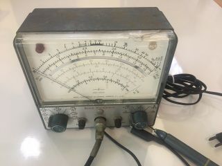 Vintage Rca Voltmeter Wv - 98b Senior Voltohmyst With Probe - Parts Only
