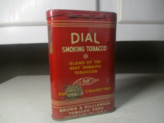Vintage DIAL POCKET Tobacco Tin Advertising GREAT GRAPHICS 2